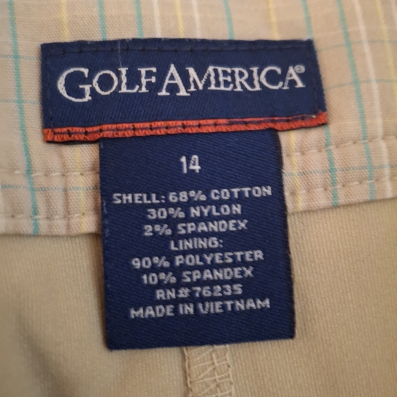 Golf America Classic Beige Striped Women's Skort - Picture 6 of 9